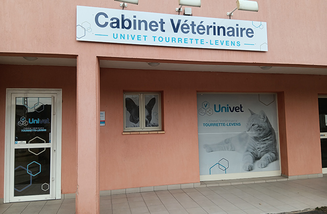 Cabinet veterinaire Univet tourrette-levens facade
